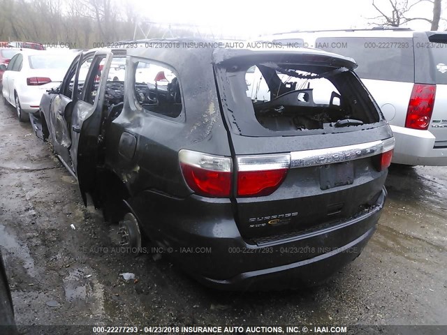 1D4RE2GG7BC668017 - 2011 DODGE DURANGO EXPRESS GRAY photo 3