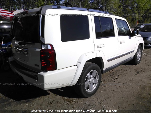 1J8HG58P87C529226 - 2007 JEEP COMMANDER LIMITED WHITE photo 4