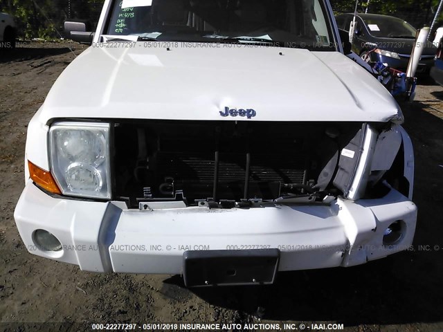 1J8HG58P87C529226 - 2007 JEEP COMMANDER LIMITED WHITE photo 6