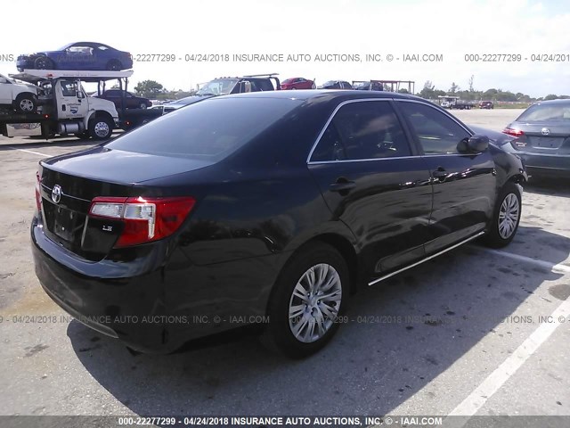 4T1BF1FK3EU393543 - 2014 TOYOTA CAMRY L/SE/LE/XLE 黑色 照片 4