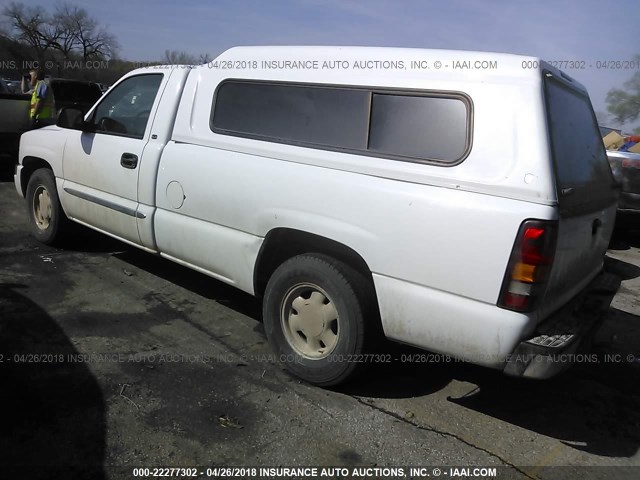 1GTEC14T63E299623 - 2003 GMC NEW SIERRA C1500 WHITE photo 3