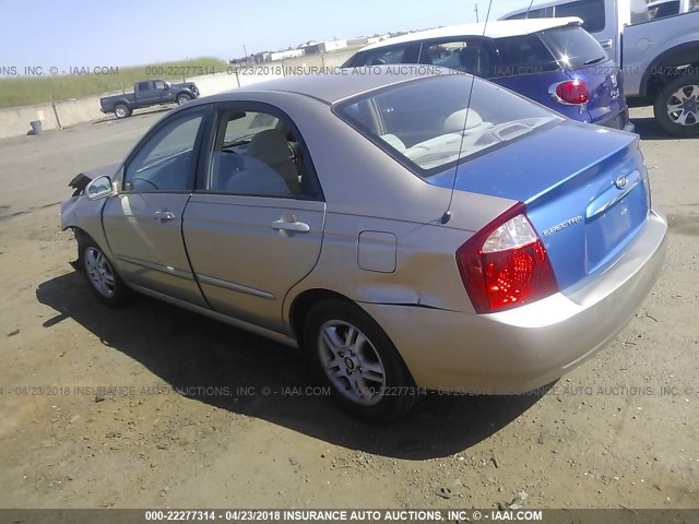 KNAFE122155173825 - 2005 KIA NEW SPECTRA LX/EX GRAY photo 3