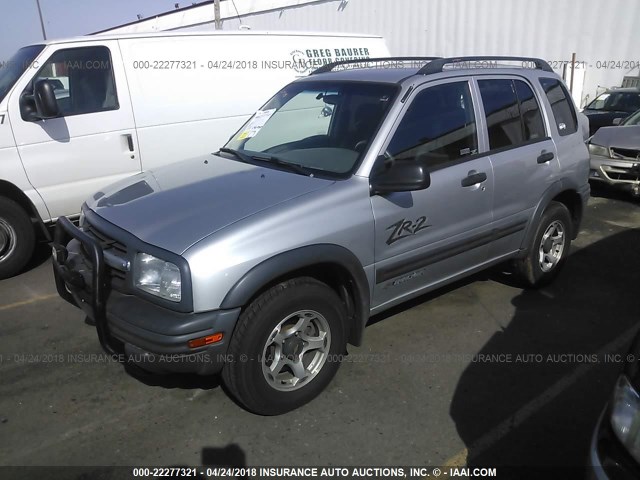 2CNBJ734116933794 - 2001 CHEVROLET TRACKER ZR2 SILVER photo 2