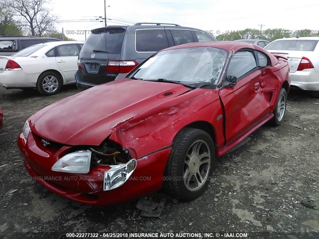 1FALP42X8VF132914 - 1997 FORD MUSTANG GT RED photo 2