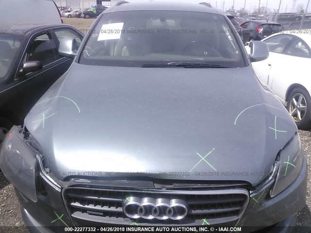 WA1AY74L37D062256 - 2007 AUDI Q7 3.6 QUATTRO GRAY photo 10