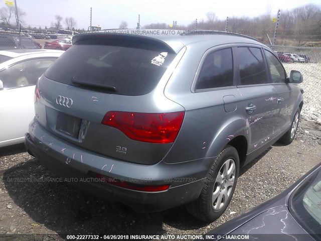 WA1AY74L37D062256 - 2007 AUDI Q7 3.6 QUATTRO GRAY photo 4