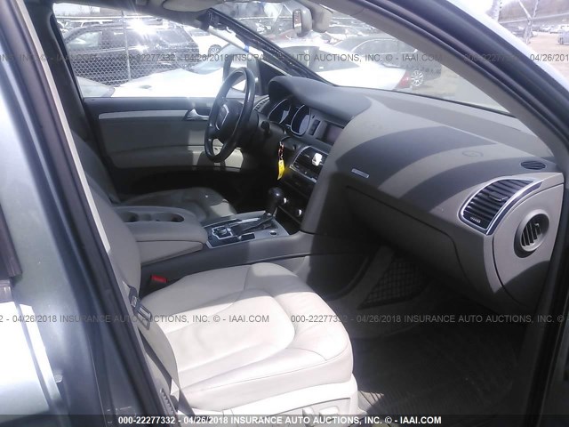 WA1AY74L37D062256 - 2007 AUDI Q7 3.6 QUATTRO GRAY photo 5