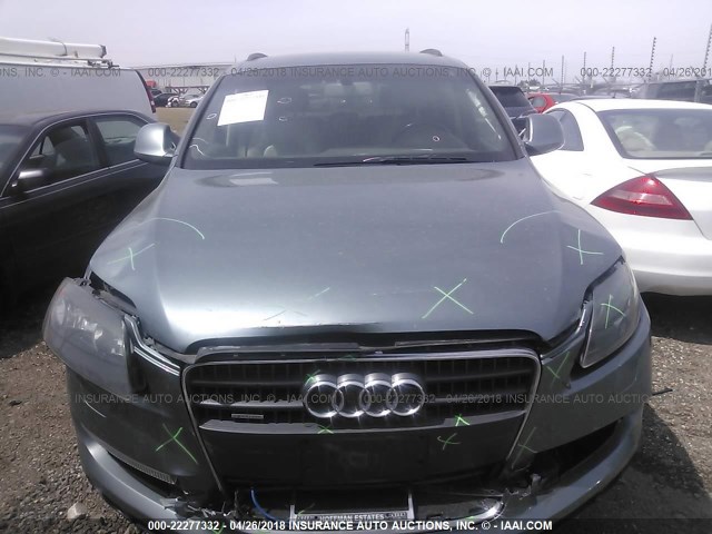 WA1AY74L37D062256 - 2007 AUDI Q7 3.6 QUATTRO GRAY photo 6