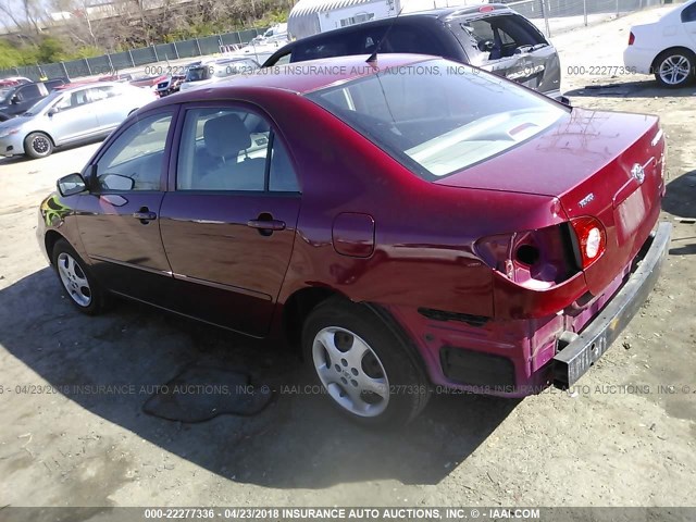 JTDBR32E860072470 - 2006 TOYOTA COROLLA CE/LE RED photo 3