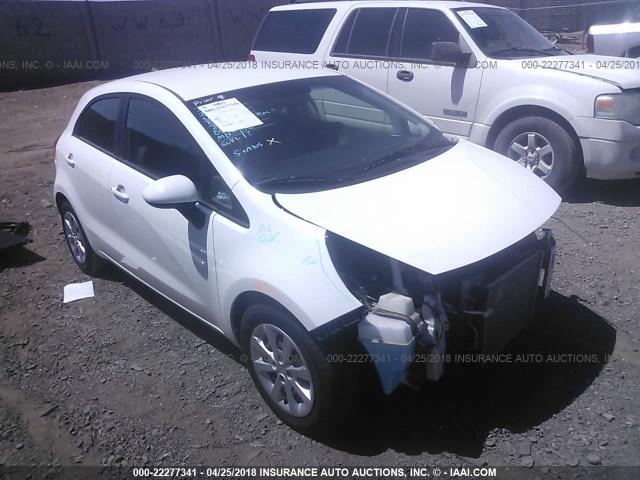 KNADM5A35D6177896 - 2013 KIA RIO LX WHITE photo 1