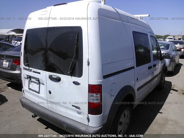 NM0LS6ANXDT166970 - 2013 FORD TRANSIT CONNECT XL WHITE photo 4