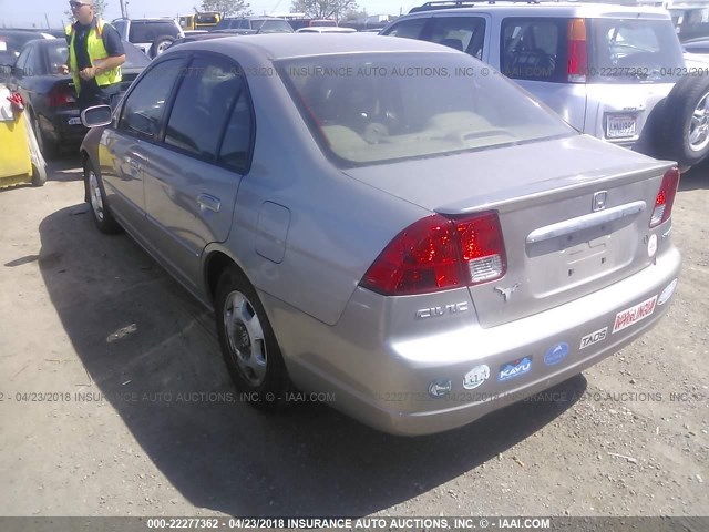 JHMES96603S024693 - 2003 HONDA CIVIC HYBRID SILVER photo 3