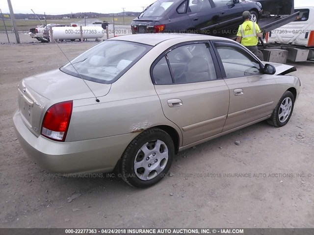 KMHDN45D82U396210 - 2002 HYUNDAI ELANTRA GLS/GT GRAY photo 4