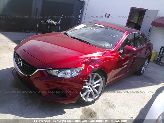 JM1GL1V54H1130398 - 2017 MAZDA 6 TOURING RED photo 2