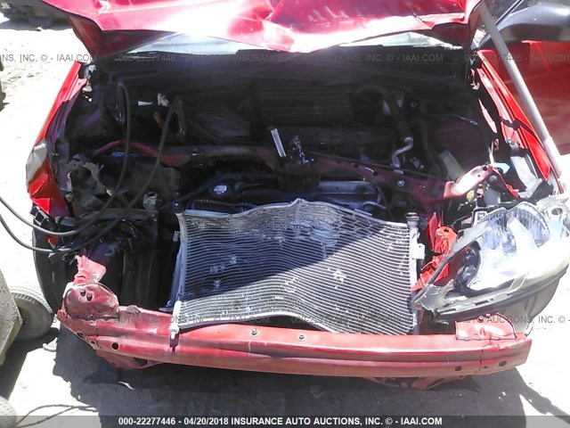 1HGEM22154L036512 - 2004 HONDA CIVIC DX VP RED photo 10