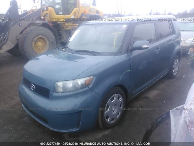 JTLKE50E781005497 - 2008 TOYOTA SCION XB BLUE photo 2