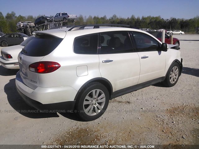 4S4WX92D684415396 - 2008 SUBARU TRIBECA LIMITED WHITE photo 4