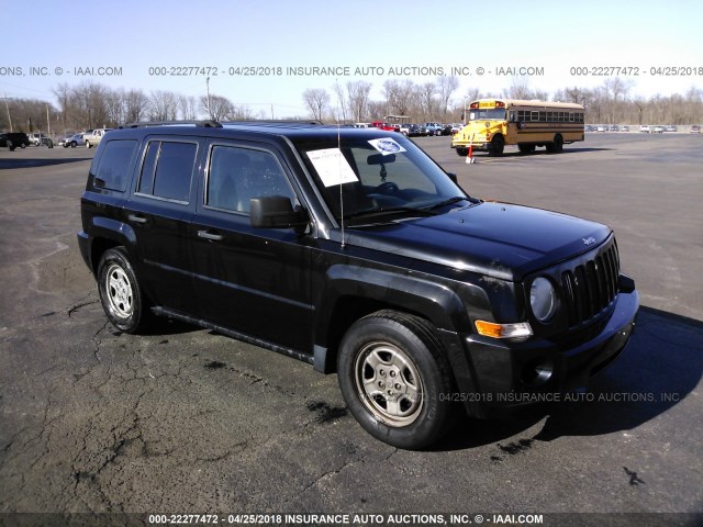 1J8FT28W48D551678 - 2008 JEEP PATRIOT SPORT BLACK photo 1