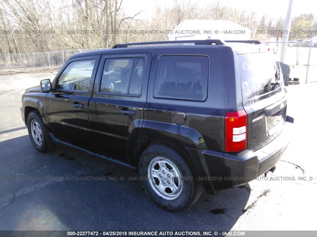 1J8FT28W48D551678 - 2008 JEEP PATRIOT SPORT BLACK photo 3