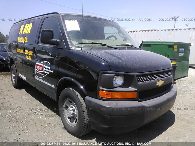 1GCWGAFF3H1180748 - 2017 CHEVROLET EXPRESS G2500  BLACK photo 1