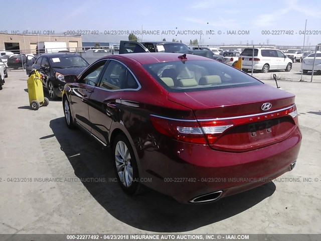 KMHFG4JG6DA250833 - 2013 HYUNDAI AZERA BURGUNDY photo 3