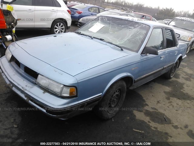 1G3AL54N1N6301704 - 1992 OLDSMOBILE CUTLASS CIERA S BLUE photo 2