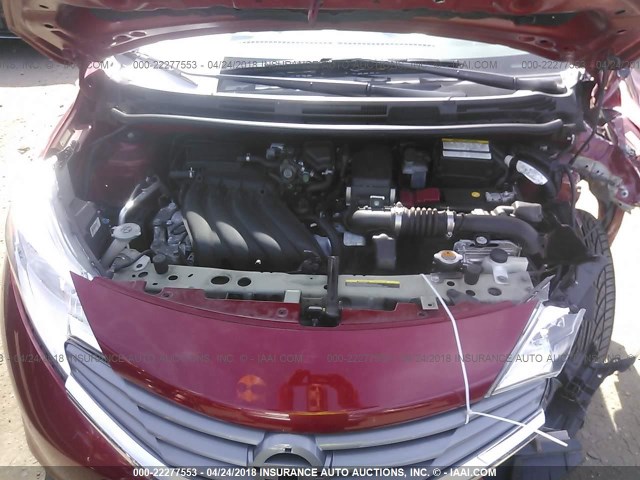 3N1CE2CP9GL352156 - 2016 NISSAN VERSA NOTE S/S PLUS/SV/SL/SR RED photo 10