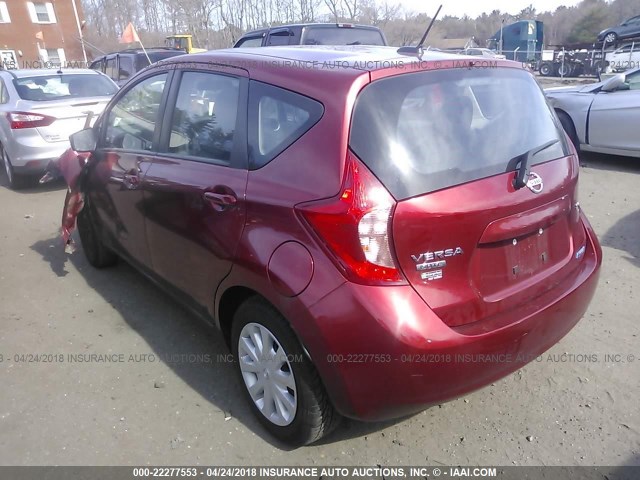 3N1CE2CP9GL352156 - 2016 NISSAN VERSA NOTE S/S PLUS/SV/SL/SR RED photo 3