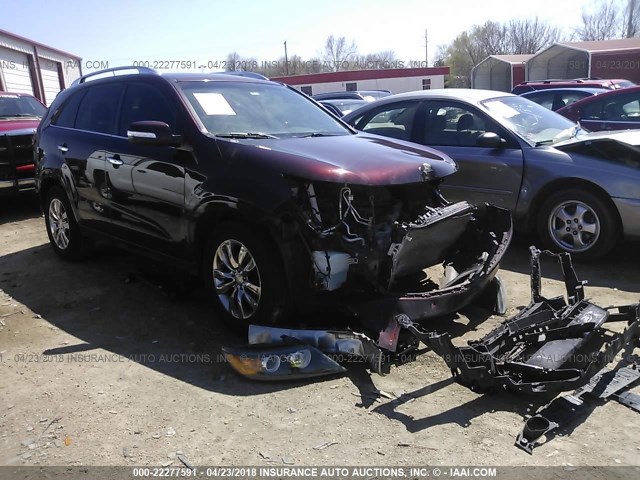 5XYKW4A22CG283000 - 2012 KIA SORENTO SX MAROON photo 1