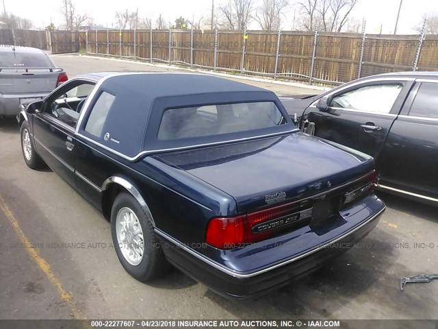 1MEPM6244PH637134 - 1993 MERCURY COUGAR XR7 BLUE photo 3