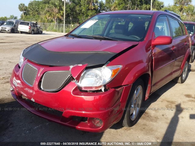 5Y2SL63805Z451114 - 2005 PONTIAC VIBE RED photo 6