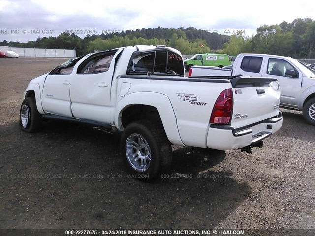 3TMJU62N99M072054 - 2009 TOYOTA TACOMA DOUBLE CAB PRERUNNER WHITE photo 3