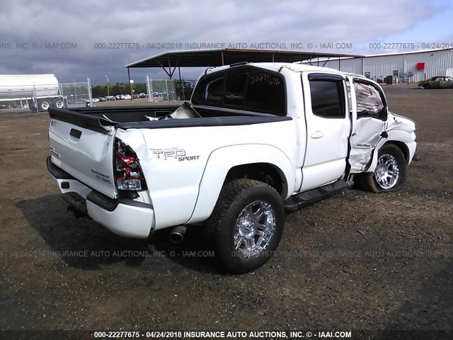 3TMJU62N99M072054 - 2009 TOYOTA TACOMA DOUBLE CAB PRERUNNER WHITE photo 4