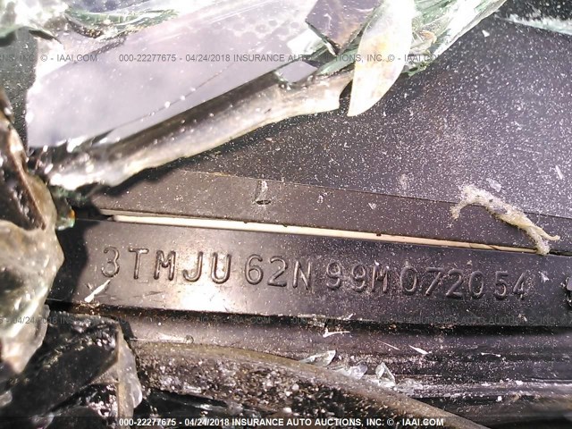 3TMJU62N99M072054 - 2009 TOYOTA TACOMA DOUBLE CAB PRERUNNER WHITE photo 9