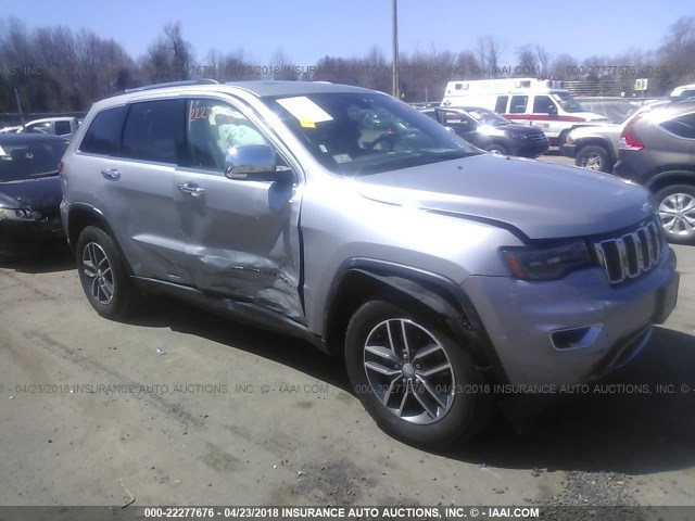 1C4RJFBG6HC824807 - 2017 JEEP GRAND CHEROKEE LIMITED GRAY photo 1