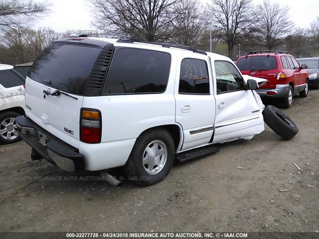 1GKEK13T86J109051 - 2006 GMC YUKON WHITE photo 4