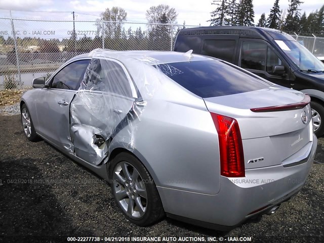 1G6AB5RX2D0153144 - 2013 CADILLAC ATS LUXURY SILVER photo 3