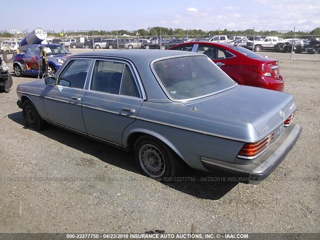 WDBAB33C1FA261421 - 1985 MERCEDES-BENZ 300 DT BLUE photo 3