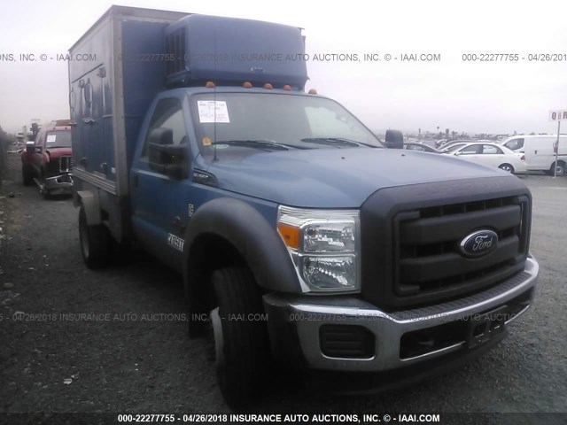 1FDUF4GT3CEB87387 - 2012 FORD F450 SUPER DUTY BLUE photo 1