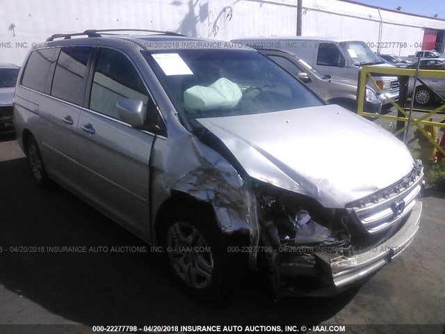 5FNRL38675B046359 - 2005 HONDA ODYSSEY EXL SILVER photo 1