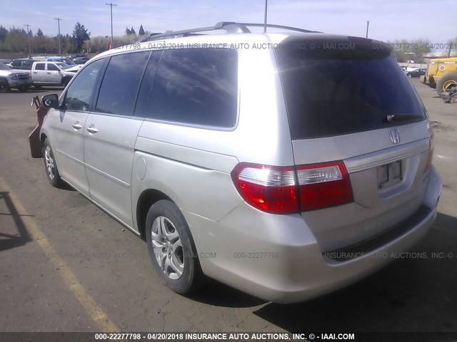 5FNRL38675B046359 - 2005 HONDA ODYSSEY EXL SILVER photo 3