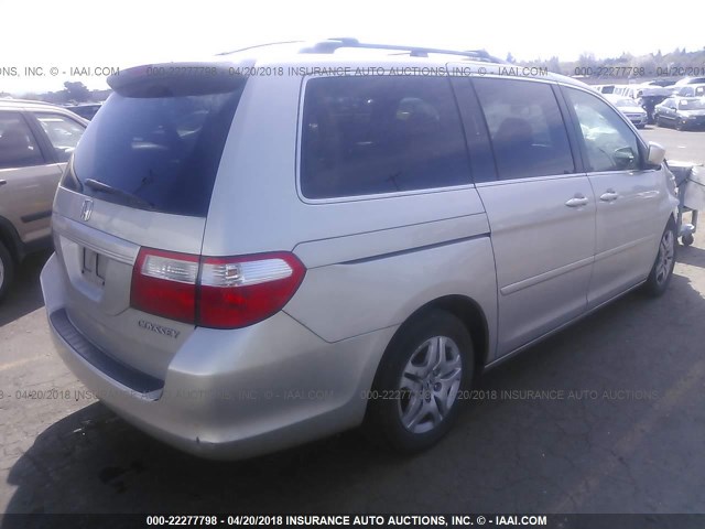 5FNRL38675B046359 - 2005 HONDA ODYSSEY EXL SILVER photo 4