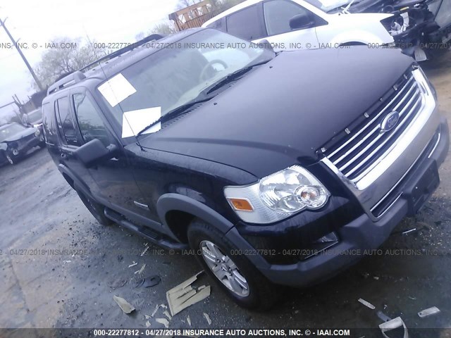 1FMEU73E76UA38946 - 2006 FORD EXPLORER XLT BLACK photo 1