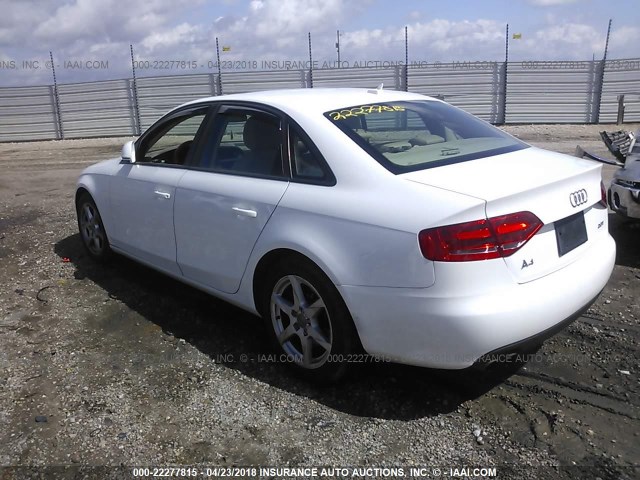 WAUJF78K39N051135 - 2009 AUDI A4 PREMIUM PLUS WHITE photo 3