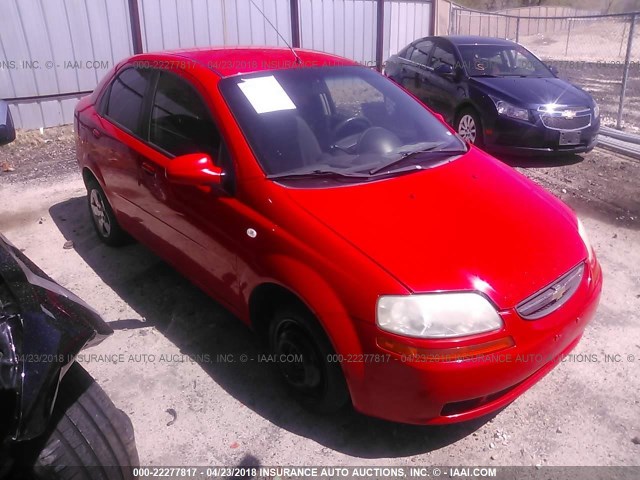 KL1TD56606B525560 - 2006 CHEVROLET AVEO LS 红色 照片 1