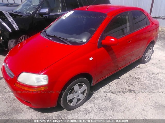 KL1TD56606B525560 - 2006 CHEVROLET AVEO LS 红色 照片 2