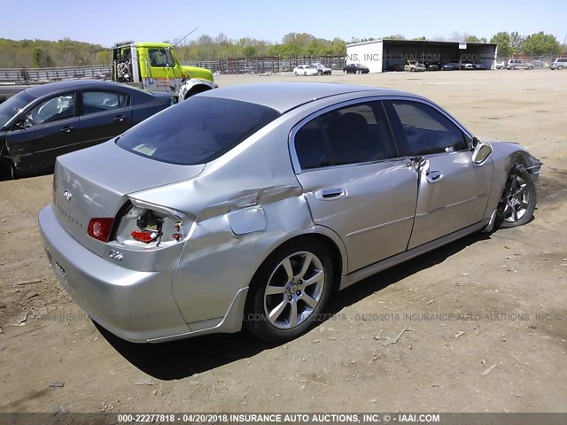 JNKCV51E15M218937 - 2005 INFINITI G35 SILVER photo 4