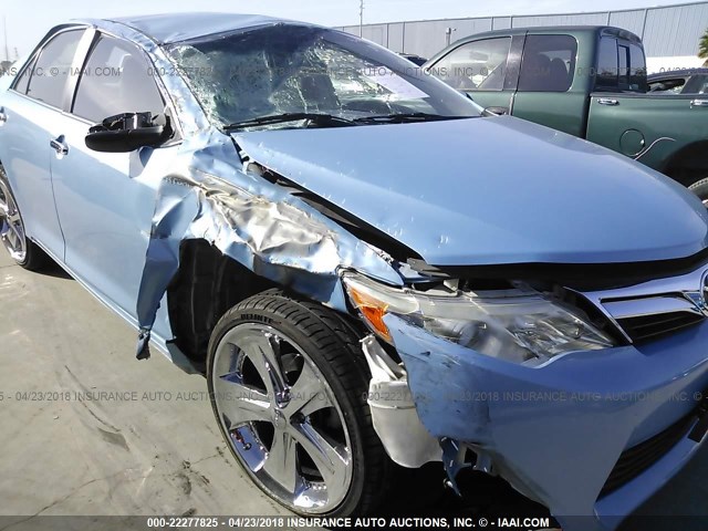 4T1BF1FK2CU562609 - 2012 TOYOTA CAMRY SE/LE/XLE Light Blue photo 6