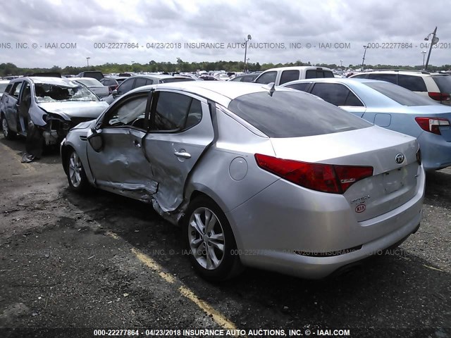 5XXGN4A75DG157644 - 2013 KIA OPTIMA EX SILVER photo 3