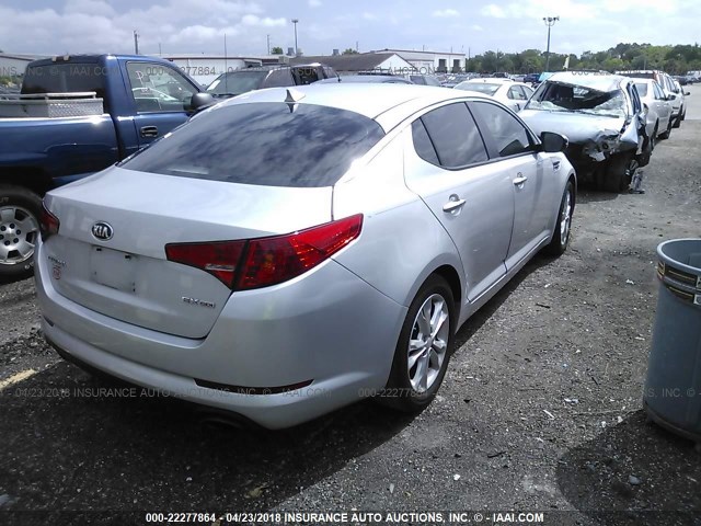 5XXGN4A75DG157644 - 2013 KIA OPTIMA EX SILVER photo 4